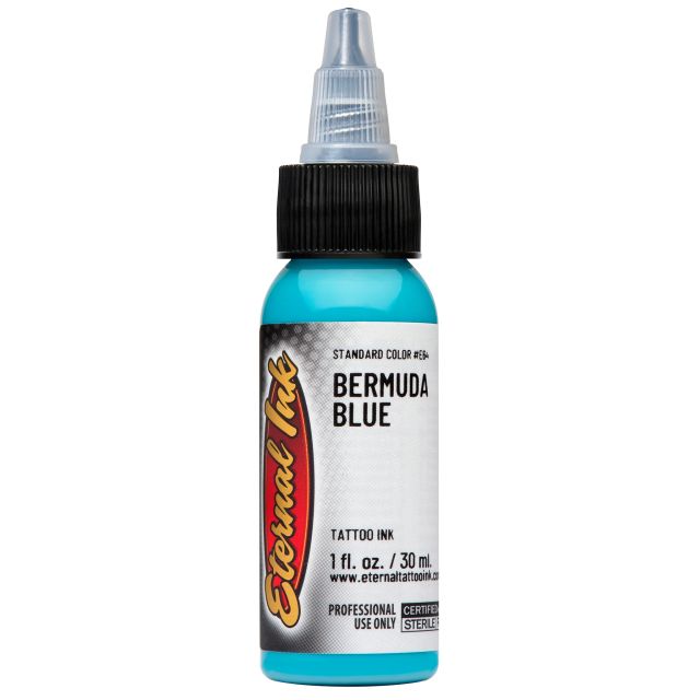 Bermuda Blue Ink – Pigmento azul vibrante de Eternal Ink ideal para trabajos profesionales.