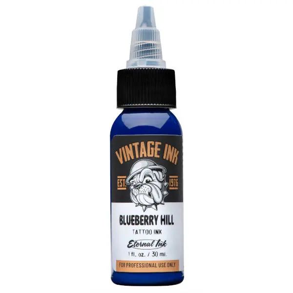 Blueberry Hill Ink – Pigmento azul vibrante de Eternal Ink ideal para trabajos profesionales.