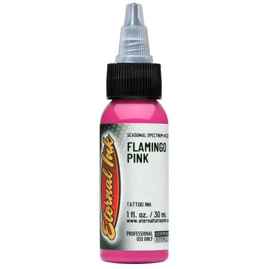 Flamingo Pink Ink – Pigmento rosa luminoso de Eternal Ink ideal para trabajos profesionales.