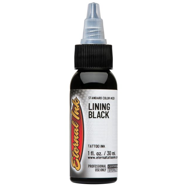 Lining Black Ink – Pigmento negro intenso de Eternal Ink ideal para trabajos profesionales.