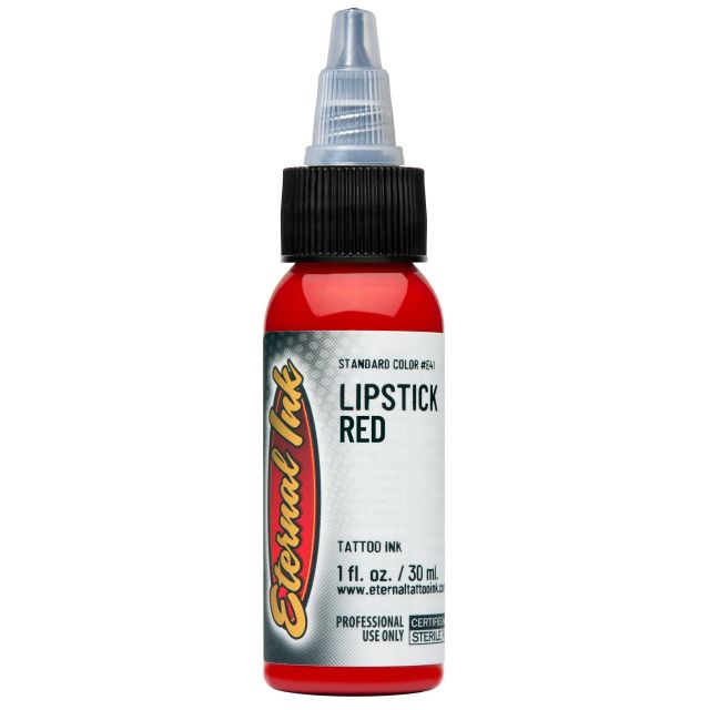 Lipstick Red Ink – Pigmento rojo vibrante de Eternal Ink ideal para trabajos profesionales.